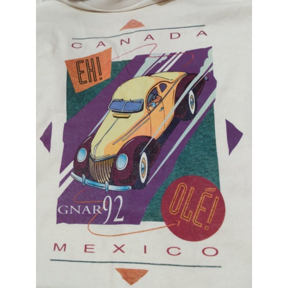 Vintage 90s Hot Rod Car Show T shirt Single Stitch XL Canada Eh Mexico Ole - Picture 2 of 6